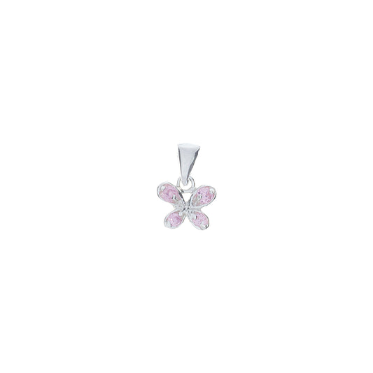 Pink Butterfly Cubic - Sterling Silver